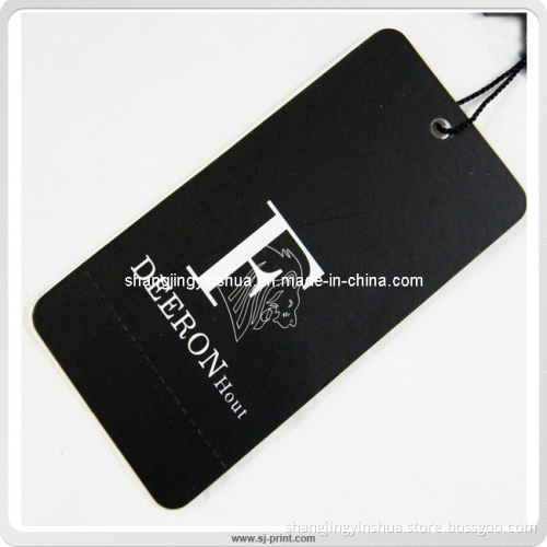 Custom Made High Quality Black Paper Hang Tag
